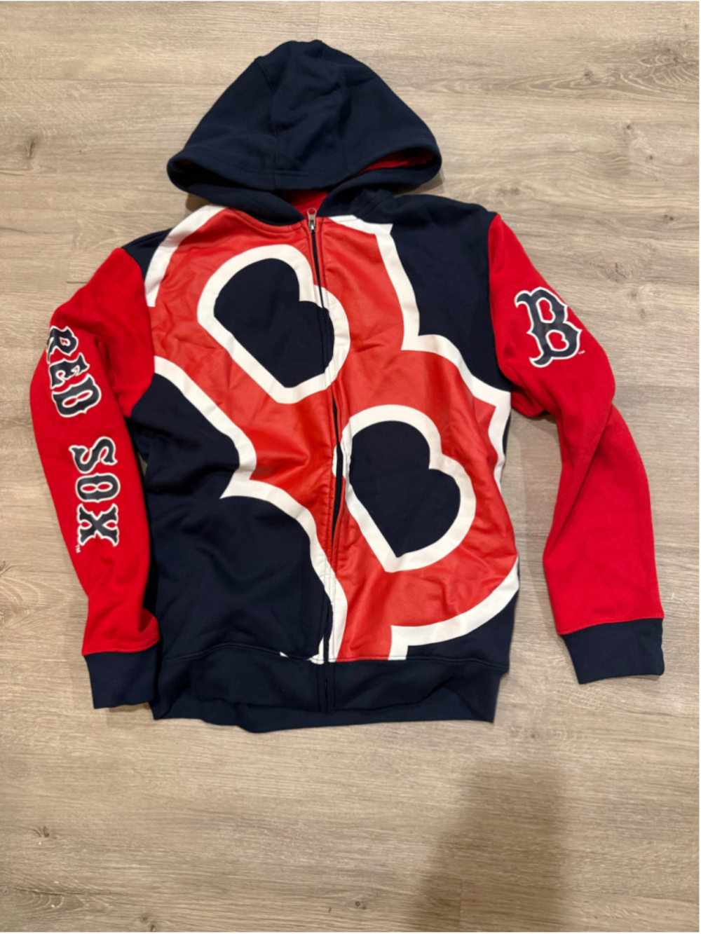 Boys Genuine Merchandise Red Sox Hoodie Size 14 Red Navy Blue